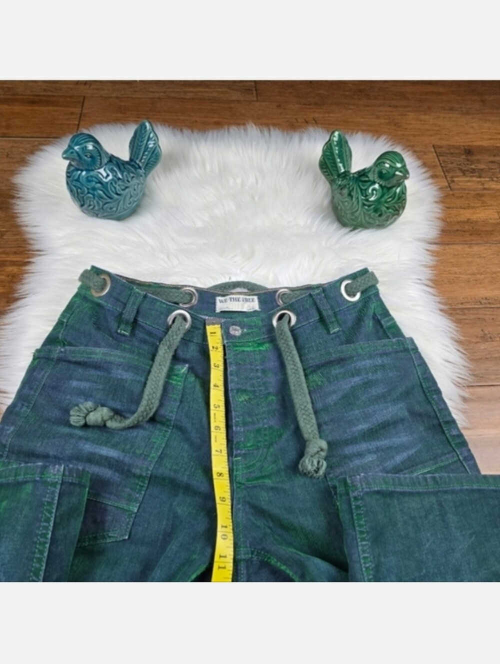 Free People We The Free Moxie Flocked Barrel Low Slung Jeans 26 - Picture 6 of 16